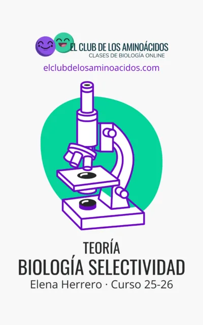 Teoría Biología Selectividad. Incluye temario completo adaptado a la nueva selectividad. PAU 2026. Con explicaciones sencillas y fáciles de entender.