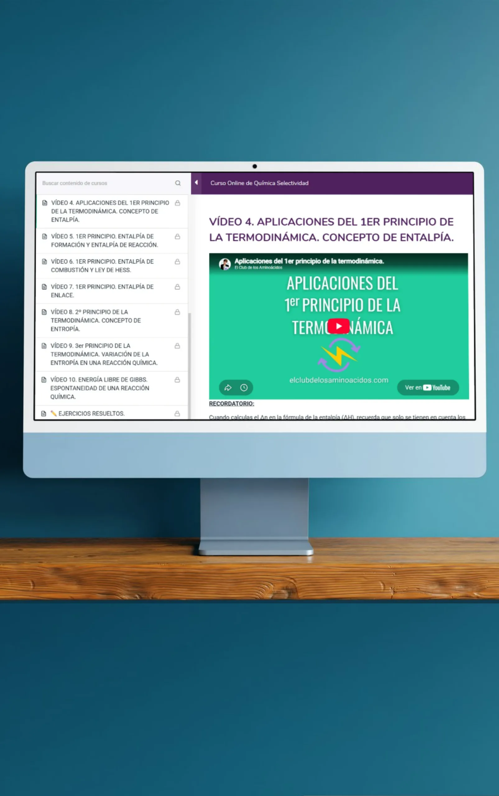 Imagen de portada del Curso Online de Química Selectividad.